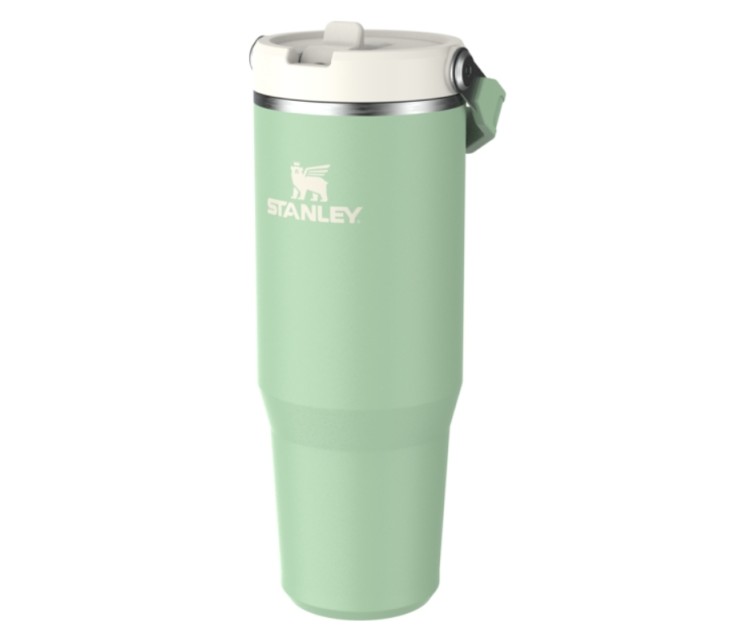Thermo mug with straw The IceFlow Flip Straw 2.0 Tumbler 0.89L in pistachio color