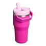Termokrūze ar salmiņu The IceFlow Flip Straw 2.0 Tumbler 0,6L violeta
