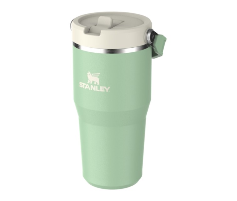 Термокружка с трубочкой The IceFlow Flip Straw 2.0 Tumbler 0,6 л фисташкового цвета
