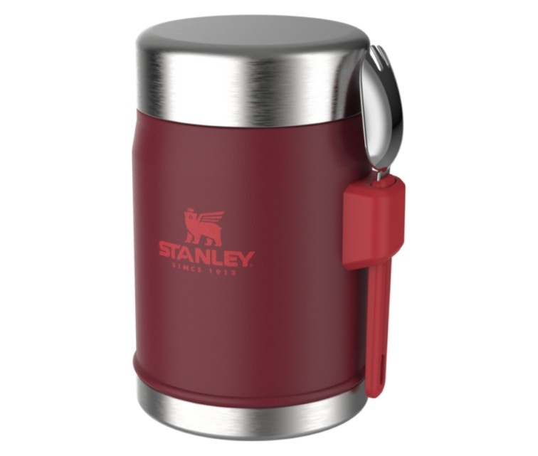 Termoss ēdienu The Legendary Food Jar + Spork 0,4L tumši sarkans