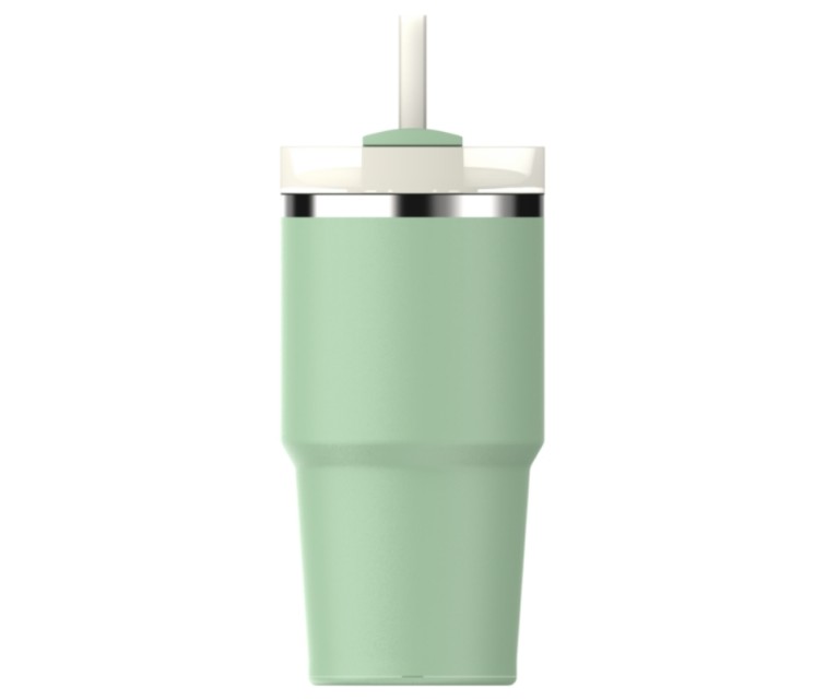 Termokrūze ar salmiņu The Quencher H2.O FlowState Tumbler 0.6L pistāciju krāsā