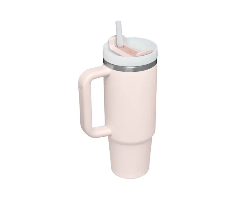 Termosinis puodelis su šiaudeliu The Quencher H2.O FlowState Tumbler 0.89L šviesiai rožinis 2.0