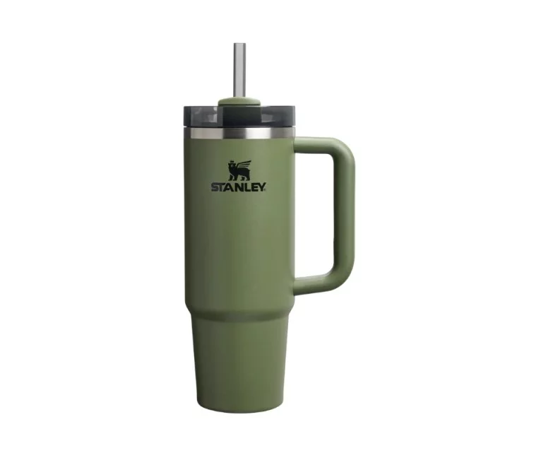 Termokrūze ar salmiņu The Quencher H2.O FlowState Tumbler 0.89L tumši zaļa