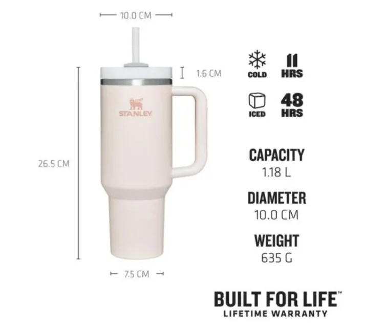 Thermo mug with straw The Quencher H2.O FlowState Tumbler 1.18L light pink 2.0 Thermo mug with straw The Quencher H2.O FlowState Tumbler 1.18L light pink 2.0