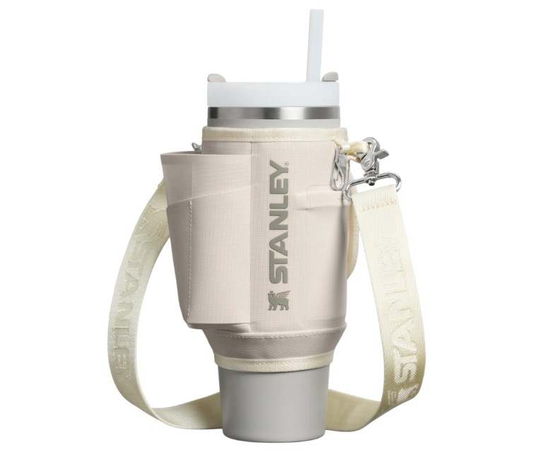 Carrying case for The All-Day Quencher Carry-All 0.89L thermos mug with straw in cream color Carrying case for The All-Day Quencher Carry-All 0.89L thermos mug with straw in cream color