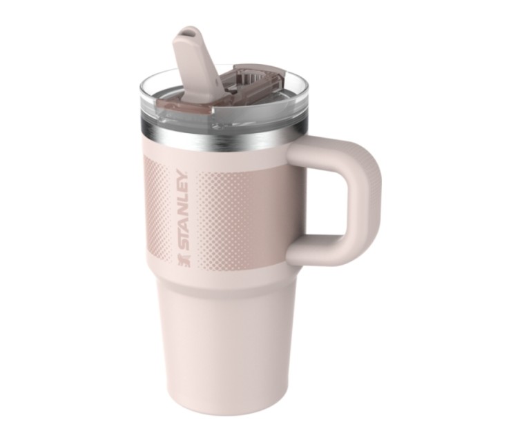Termospuodelis su šiaudeliu The Quencher ProTour Flip Straw Tumbler 0.6L šviesiai rožinis