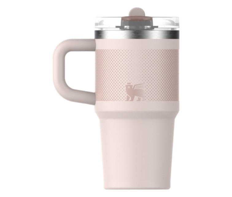 Termospuodelis su šiaudeliu The Quencher ProTour Flip Straw Tumbler 0.6L šviesiai rožinis