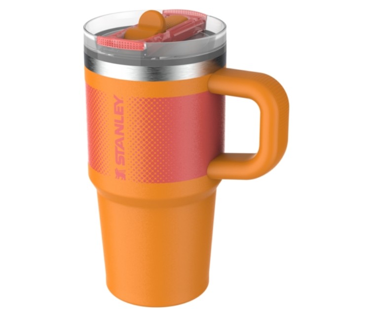 Termospuodelis su šiaudeliu The Quencher ProTour Flip Straw Tumbler 0.6L oranžinis