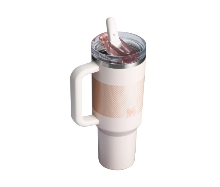Termokrūze ar salmiņu The Quencher ProTour Flip Straw Tumbler 1.18L gaiši rozā