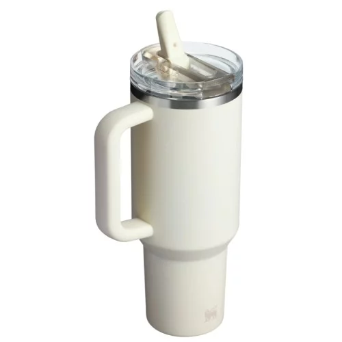 Termokrūze ar salmiņu The Quencher ProTour Flip Straw Tumbler 1.18L krēmkrāsā