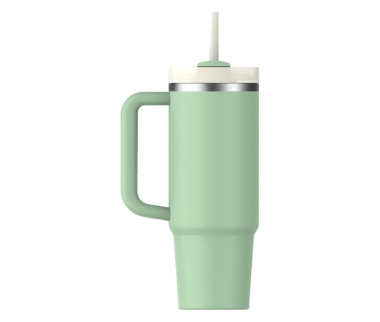 Termokrūze ar salmiņu The Quencher H2.O FlowState Tumbler 0.89L pistāciju krāsā