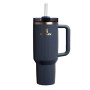 Thermos mug with straw The Quencher H2.0 Fluted Tumbler 1.18L glossy dark gray