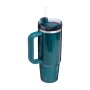 Termokrūze ar salmiņu The Quencher H2.0 Fluted Tumbler 1.18L spīdīgi zilganzaļa
