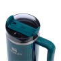 Termokrūze ar salmiņu The Quencher H2.0 Fluted Tumbler 1.18L spīdīgi zilganzaļa