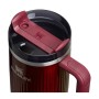 Termokrūze ar salmiņu The Quencher H2.0 Fluted Tumbler 1.18L spīdīgi sarkanbrūna