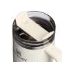 Termokrūze ar salmiņu The Quencher H2.0 Fluted Tumbler 0.89L glancētā krēmkrāsā