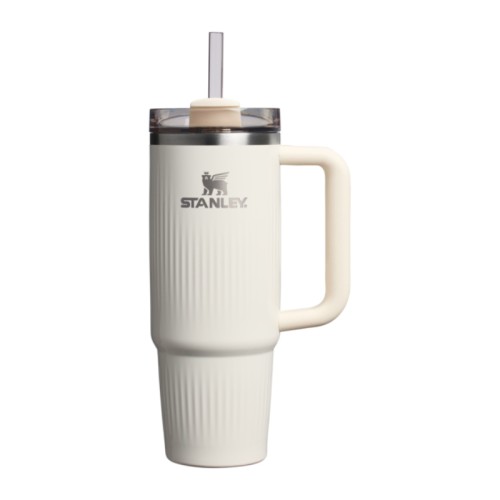 Termokrūze ar salmiņu The Quencher H2.0 Fluted Tumbler 0.89L glancētā krēmkrāsā Termokrūze ar salmiņu The Quencher H2.0 Fluted Tumbler 0.89L glancētā krēmkrāsā