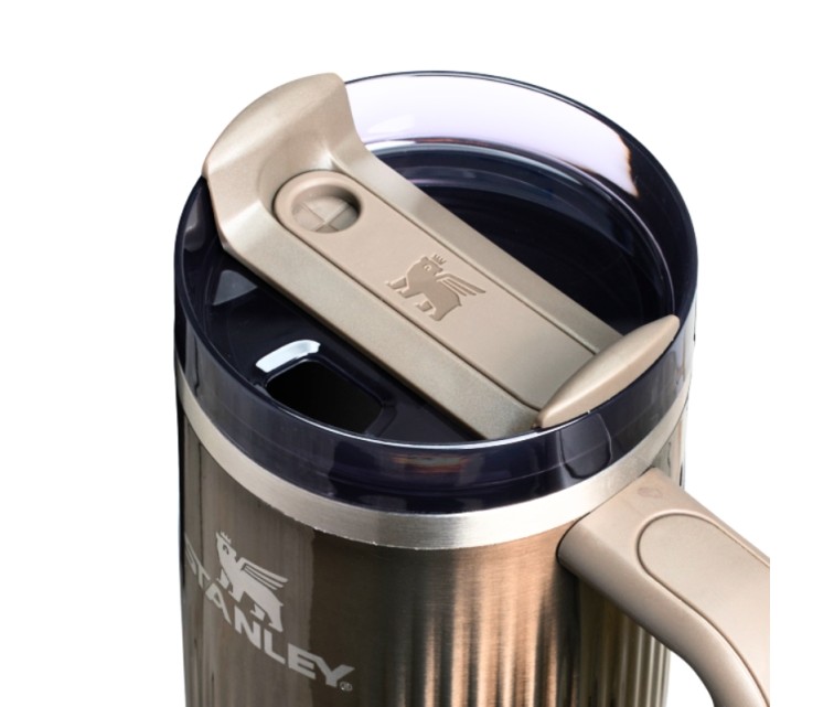 Termokrūze ar salmiņu The Quencher H2.0 Fluted Tumbler 0.89L metāliski brūns