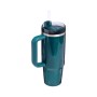 Termokrūze ar salmiņu The Quencher H2.0 Fluted Tumbler 0.89L spīdīgi zilganzaļa
