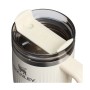Thermo mug with straw The Quencher H2.0 Fluted Tumbler 0.6L in glossy cream color