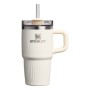 Thermo mug with straw The Quencher H2.0 Fluted Tumbler 0.6L in glossy cream color