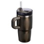 Термокружка с трубочкой The Quencher H2.0 Fluted Tumbler 0.6, блестящий коричневый металлик
