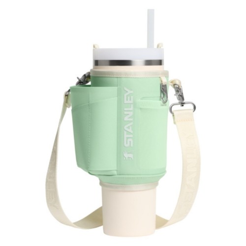 Carrying case for The All-Day Quencher Carry-All 1.18L thermos mug with straw in pistachio color