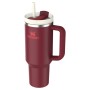 Thermos mug with straw The Quencher H2.O FlowState Tumbler 1.18L dark red
