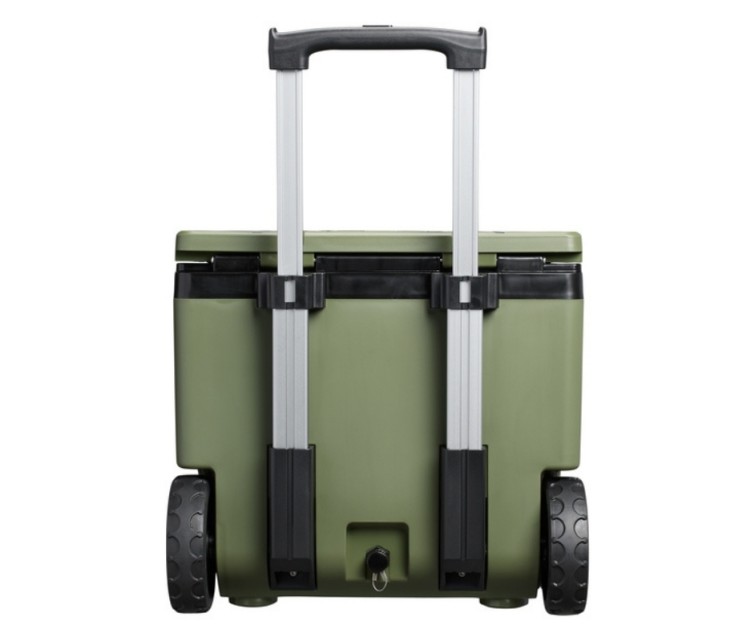 Lengvai nešiojamas lauko ratinis aušintuvas, 47 l, tamsiai žalias Lengvai nešiojamas lauko ratinis aušintuvas, 47 l, tamsiai žalias