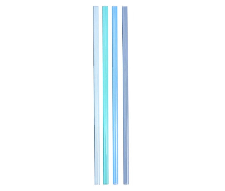 Salmiņu komplekts 4 gab. termokrūzēm The Quencher Travel Tumbler Straws 0,89L zili