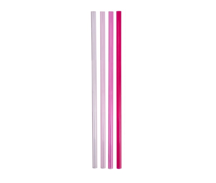 Salmiņu komplekts 4 gab. termokrūzēm The Quencher Travel Tumbler Straws 0,89L rozā