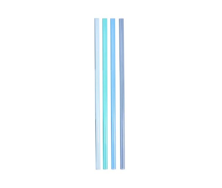 Salmiņu komplekts 4 gab. termokrūzēm The Quencher Travel Tumbler Straws 1,18L zili