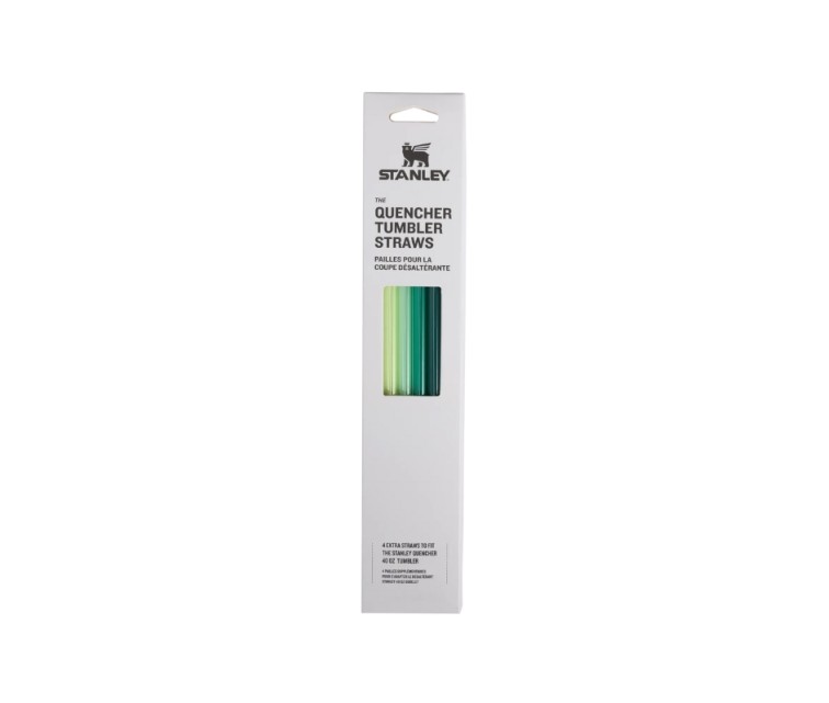 Salmiņu komplekts 4 gab. termokrūzēm The Quencher Travel Tumbler Straws 1,18L zaļi