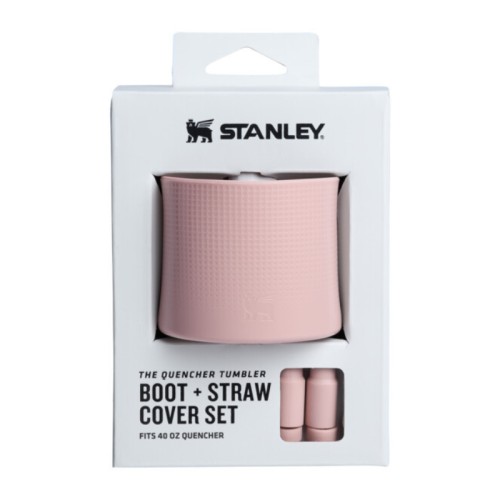 Aizsargpārvalka un salmiņu vāciņu 2 gab. komplekts termokrūzēm 1,18L The Quencher Boot + Straw Topper gaiši rozā