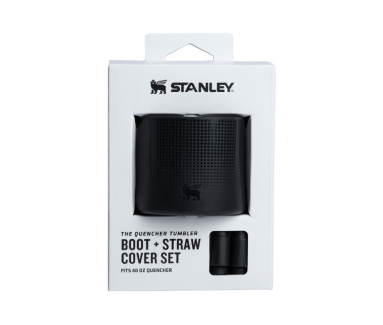 Aizsargpārvalka un salmiņu vāciņu 2 gab. komplekts termokrūzēm 1,18L The Quencher Boot + Straw Topper melns Aizsargpārvalka un salmiņu vāciņu 2 gab. komplekts termokrūzēm 1,18L The Quencher Boot + Straw Topper melns