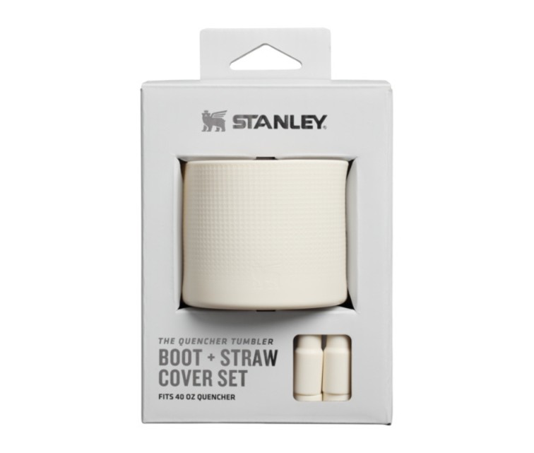 Aizsargpārvalka un salmiņu vāciņu 2 gab. komplekts termokrūzēm 1,18L The Quencher Boot + Straw Topper gaišā krēmkrāsā Aizsargpārvalka un salmiņu vāciņu 2 gab. komplekts termokrūzēm 1,18L The Quencher Boot + Straw Topper gaišā krēmkrāsā