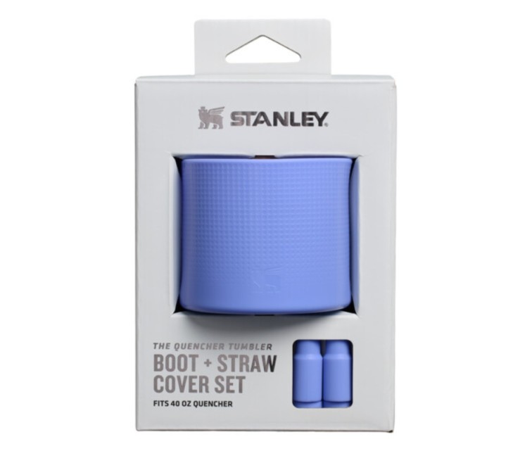 Aizsargpārvalka un salmiņu vāciņu 2 gab. komplekts termokrūzēm 1,18L The Quencher Boot + Straw Topper hortenziju zils