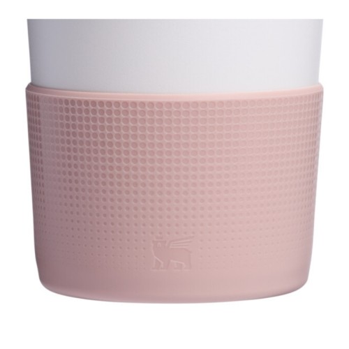 Aizsargpārvalka un salmiņu vāciņu 2 gab. komplekts termokrūzēm 0,89L/0,6L The Quencher Boot + Straw Topper gaiši rozā 