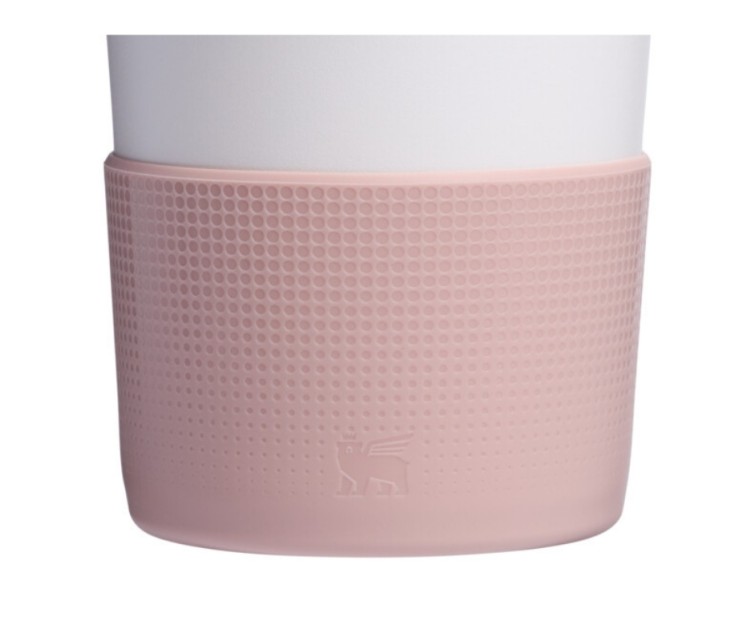 Aizsargpārvalka un salmiņu vāciņu 2 gab. komplekts termokrūzēm 0,89L/0,6L The Quencher Boot + Straw Topper gaiši rozā