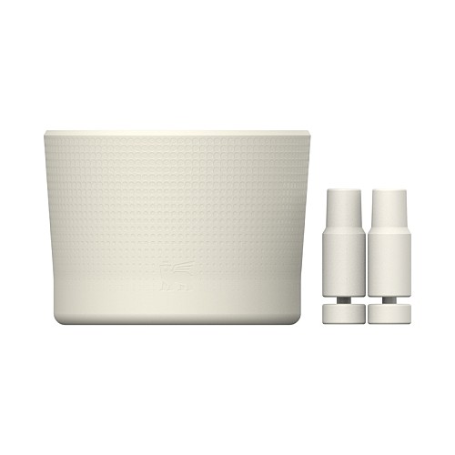 Aizsargpārvalka un salmiņu vāciņu 2 gab. komplekts termokrūzēm 0,89L/0,6L The Quencher Boot + Straw Topper krēmkrāsā 