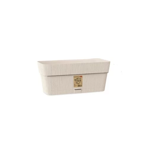 Puķu kaste ar paliktni Ethica 30x13x12cm balta