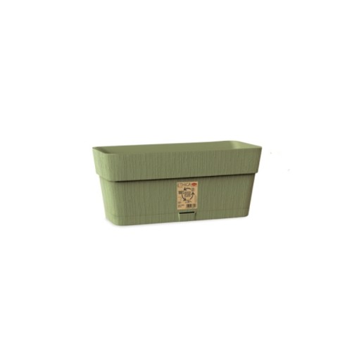 Puķu kaste ar paliktni Ethica 30x13x12cm zaļa Puķu kaste ar paliktni Ethica 30x13x12cm zaļa