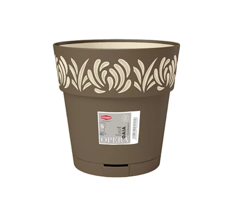 Flower pot with tray Gaia Ø30x29cm brown Flower pot with tray Gaia Ø30x29cm brown