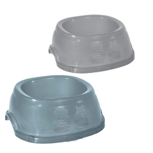 Barības bļoda Break 3 1L 22x22x8cm asorti pelēka/zila Barības bļoda Break 3 1L 22x22x8cm asorti pelēka/zila