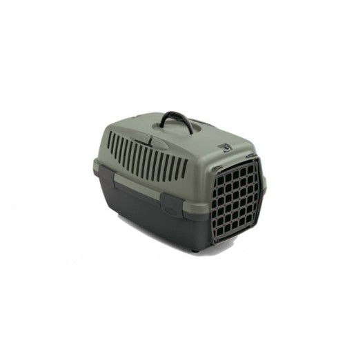 Transportēšanas būris Gulliver 1 ar plastmasas durvīm 48x32x31cm pelēks/zaļš Transportēšanas būris Gulliver 1 ar plastmasas durvīm 48x32x31cm pelēks/zaļš
