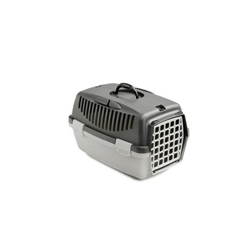 Transportēšanas būris Gulliver 1 ar plastmasas durvīm 48x32x31cm tumši pelēks/gaiši pelēks Transportēšanas būris Gulliver 1 ar plastmasas durvīm 48x32x31cm tumši pelēks/gaiši pelēks