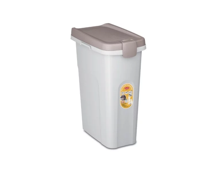 Konteiner lemmikloomatoidu hoidmiseks 10kg 25L 39x24x51cm valge/helehall Konteiner lemmikloomatoidu hoidmiseks 10kg 25L 39x24x51cm valge/helehall