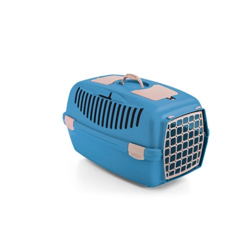 Transport cage Gulliver 2 with plastic door 55x36x35cm blue
