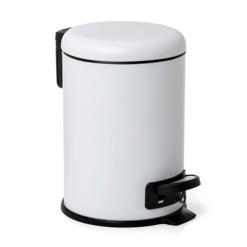 Pedal Bucket 3L Nordic stainless steel/white