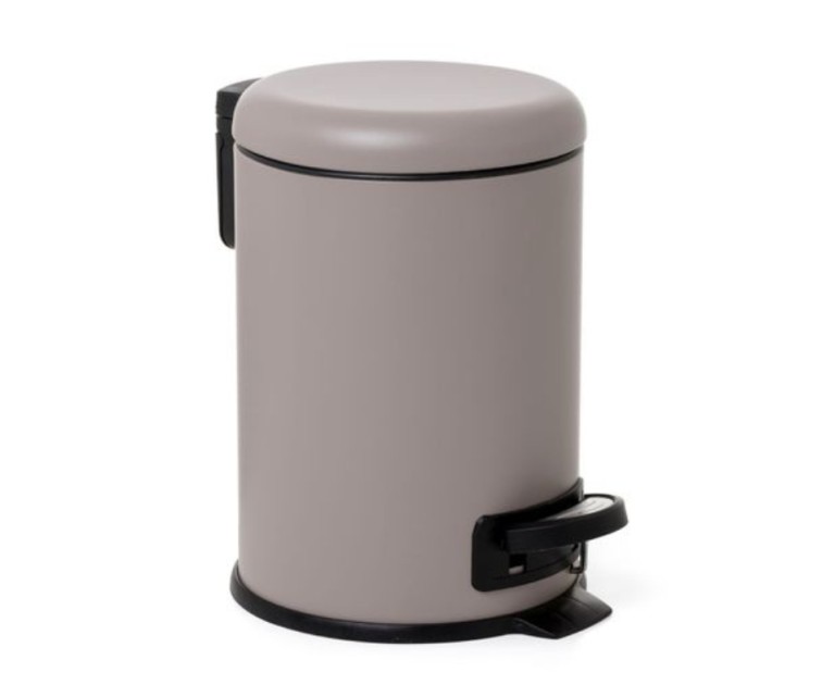Pedal Bucket 3L Nordic stainless steel/brown